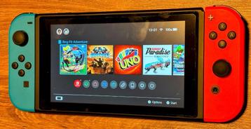 Nintendo Switch v2 Rood-Blauw met Ring Fit Adventure