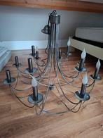 Mooie kroonluchter met 12 lampen, Huis en Inrichting, Lampen | Kroonluchters, Ophalen, Gebruikt, Metaal, Modern
