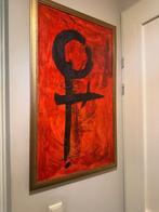 Abstract Schilderij met Rood en Zwart, Ophalen