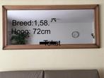 Grote Spiegel met Massief Eiken Lijst, Ophalen, 125 cm of meer, Zo goed als nieuw, Minder dan 100 cm