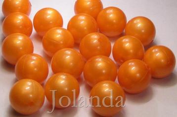 0297 Mooie Oker Oranje Acryl Kralen (12 mm) beschikbaar voor biedingen