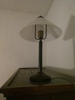 Tafellamp met witte glazen kap: hoogte 43 cm., Ophalen, Gebruikt, Glas, Minder dan 50 cm