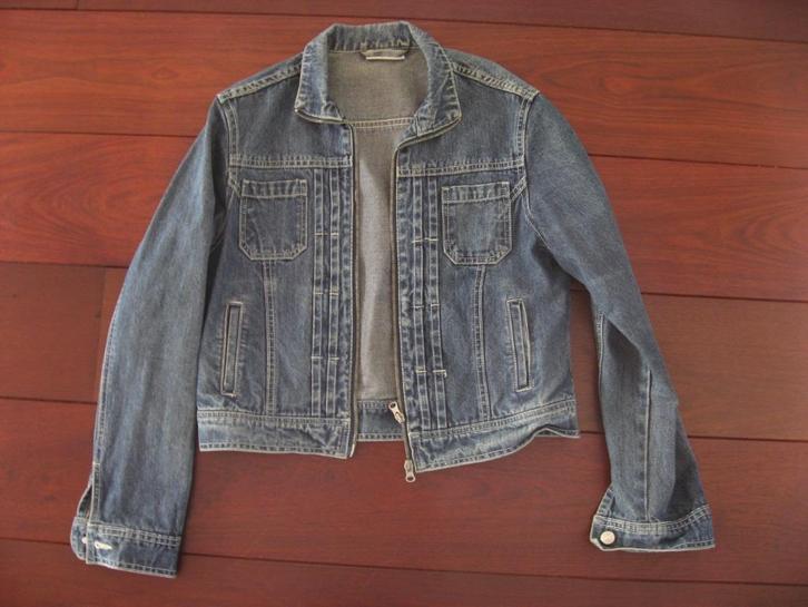 spijkerjasje van Camargue, mt M met 2-weg ritssluiting, Kleding | Dames, Jasjes, Kostuums en Pakken, Zo goed als nieuw, Jasje