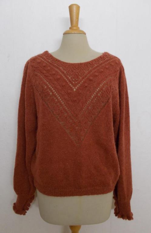 Prachtige zachte roestbruine merino wol mix trui v Louizon!L, Kleding | Dames, Truien en Vesten, Zo goed als nieuw, Maat 46/48 (XL) of groter