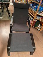 Relaxfauteuil met voetenbank van ikea poäng, Ophalen, Minder dan 75 cm, Zo goed als nieuw, 50 tot 75 cm