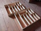 Twee houten bestekbakken / ladeverdelers, Zo goed als nieuw, Minder dan 100 cm, 25 tot 50 cm, 50 tot 100 cm