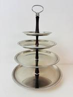 Alessi Italia 4-laags etageres met houten handvat 1970, Huis en Inrichting, Woonaccessoires | Etagères, Ophalen of Verzenden, Zo goed als nieuw