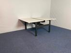 5 x Bench bureau Ahrend Balance, wit/zwart, 140 x 170 cm., Ophalen, In hoogte verstelbaar, Gebruikt, Bureau