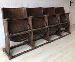 Oude industriele bioscoop bank stoelen, Antiek en Kunst, Antiek | Meubels | Stoelen en Banken, Ophalen
