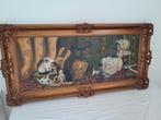 Vrolijk schilderij in prachtige houten lijst., Ophalen