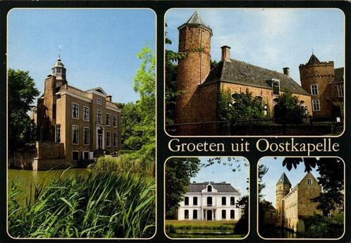 Groeten uit Oostkapelle - 4 afb - 1986 gelopen, Verzamelen, Ansichtkaarten | Nederland, Gelopen, Overijssel, 1980 tot heden, Ophalen of Verzenden