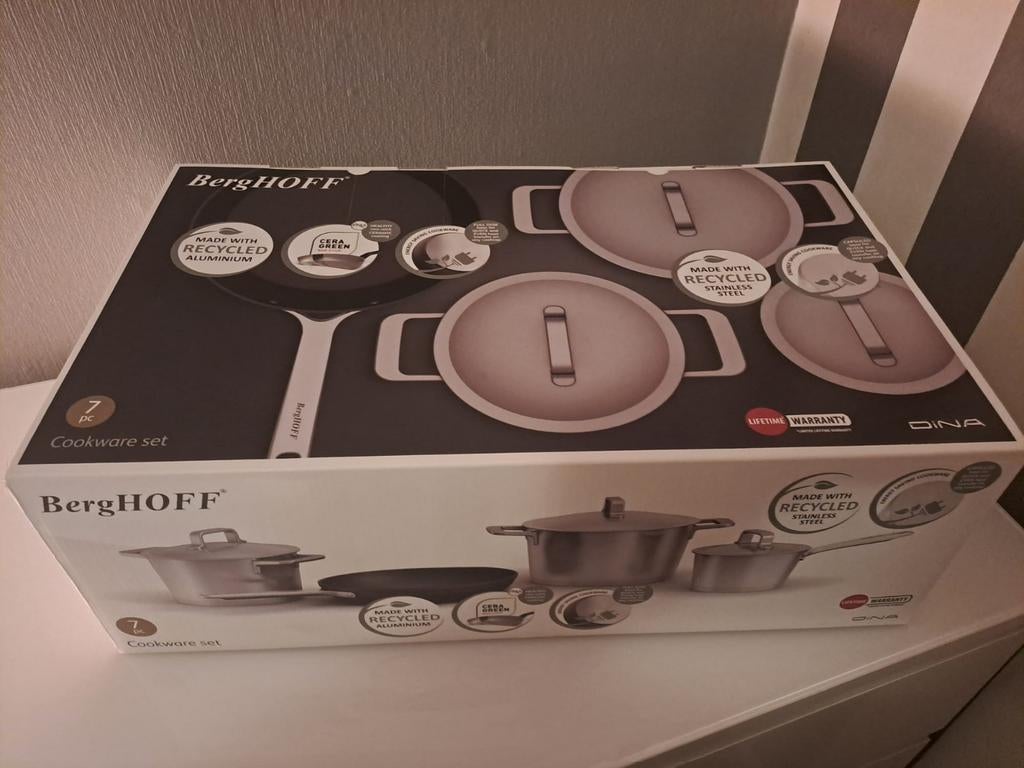 Berghoff Pannenset - Nieuw in doos - Inductie geschikt, Huis en Inrichting, Keuken | Potten en Pannen, Ophalen, Inductieplaat