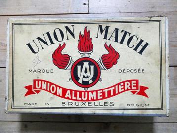 Een originele decoratieve XXL luciferdoos merk Union Match