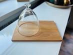 Houten kaasplank met glazen stolp, Ophalen, Nieuw
