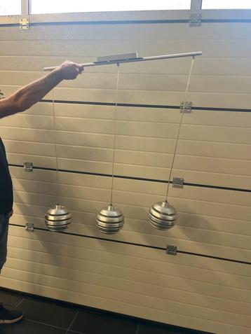 Stijlvolle RVS Hanglamp - 90cm Breed beschikbaar voor biedingen