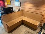 Handgemaakt houten hoekbank, Ophalen, Gebruikt, Hout