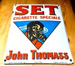 emaille bord - SET John Thomas - Emaillerie Belge (1928), Verzamelen, Verzenden, Zo goed als nieuw, Reclamebord