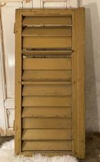 Brocante oude houten Louvre luik met draaibare lamellen, Huis en Inrichting, Ophalen, Gebruikt, Nvt, Nvt
