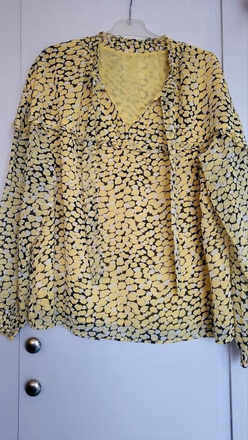 Tramontana blouse pastel geel zwart  40 / L nieuw, Kleding | Dames, Blouses en Tunieken, Zo goed als nieuw, Maat 38/40 (M), Zwart