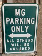 Metalen bord voor parkeren MG, Ophalen of Verzenden, Zo goed als nieuw