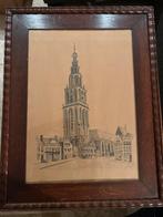 Oude Kerk Delft Tekening, Ophalen of Verzenden