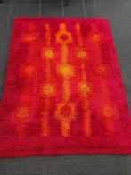 Vintage vloerkleed Desso jaren 70 rood / oranje / geel, Ophalen, Vintage, Rechthoekig, Rood