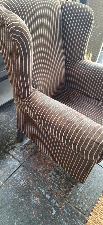Gestreept fauteuil