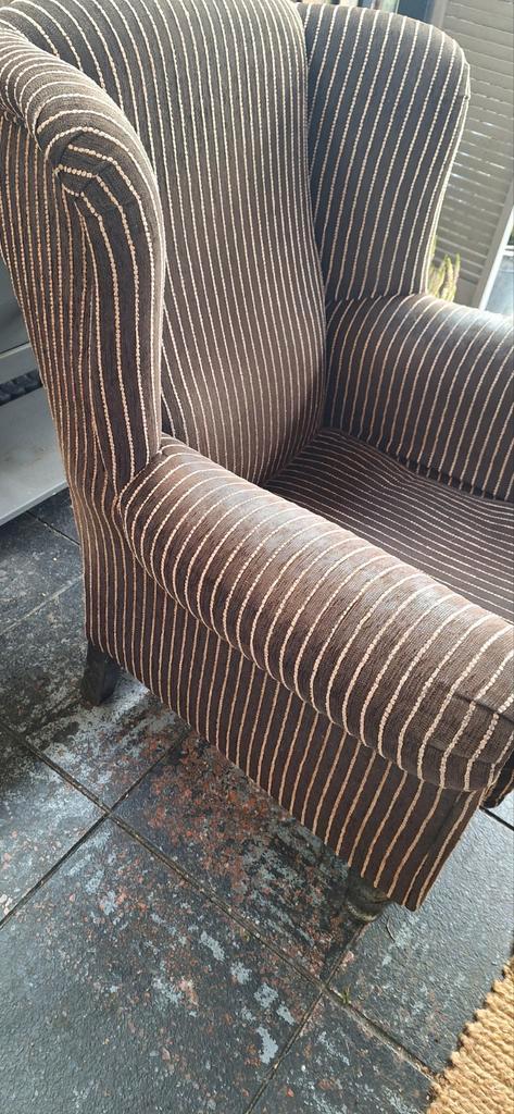 Gestreept fauteuil, Huis en Inrichting, Fauteuils, Ophalen