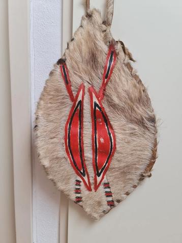 Afrikaans Zulu Masai schild geitenvacht ambachtelijk uniek   beschikbaar voor biedingen