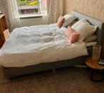 2 persoons boxspring inclusief hoofdbord en matrassen, Huis en Inrichting, Ophalen, Tweepersoons, Zo goed als nieuw, 180 cm