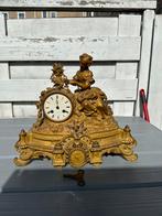 Antieke franse vuurvergulde bronzen pendule, Antiek en Kunst, Antiek | Klokken, Ophalen of Verzenden