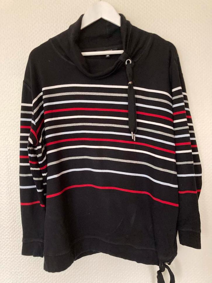 NAVIGAZIONE Donkerblauw Gestreepte Trui Maat 50, Kleding | Dames, Grote Maten, Zo goed als nieuw, Trui of Vest, Blauw, Verzenden