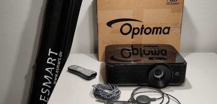 Optoma HD146x FullHD 3600 ANSI beamer + accessories, Audio, Tv en Foto, Beamers, Zo goed als nieuw, DLP, Full HD (1080), Ophalen of Verzenden