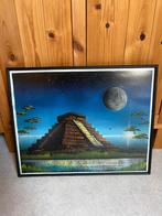 Graffiti schilderijen van Chichen Itza in Mexico, Antiek en Kunst, Ophalen
