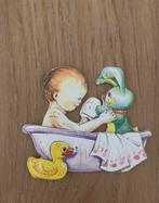 3D plaatje, kind met knuffel in bad, Ophalen, Nieuw, Kind