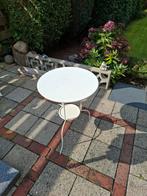 Bistro tafel tafeltje tuin metaal wit, Tuin en Terras, Ophalen, Gebruikt, Rond, Metaal