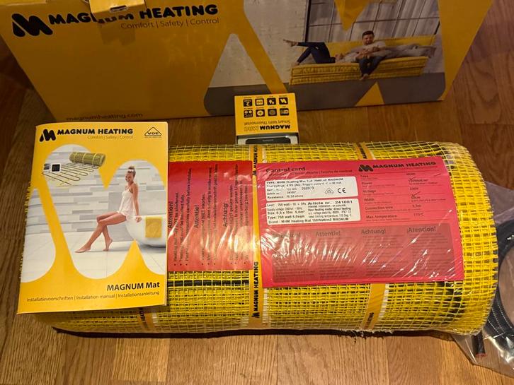 Elektrische Vloerverwarming 5 m2 MAGNUM, Doe-het-zelf en Verbouw, Verwarming en Radiatoren, Nieuw, Overige typen, 500 tot 800 watt