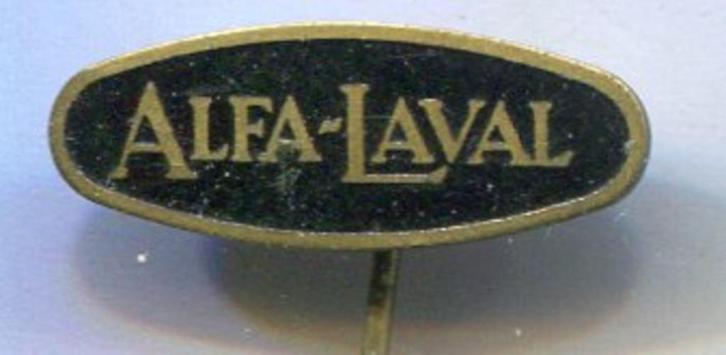 Alfa-Laval Melkmachines blik speldje ( E_215 ), Verzamelen, Speldjes, Pins en Buttons, Zo goed als nieuw, Speldje of Pin, Transport