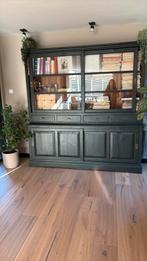 Koloniale teakhouten vitrinekast , perfecte staat, Ophalen, Zo goed als nieuw, 50 tot 75 cm, 200 cm of meer