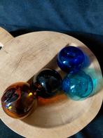 Glazen drijvers kleine drijfballen stoer  (kerst)decoratie, Ophalen of Verzenden