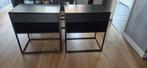 2x Ikea VIKHAMMER Nachtkast Zwart, Ophalen, Overige materialen, Minder dan 45 cm, 55 tot 70 cm