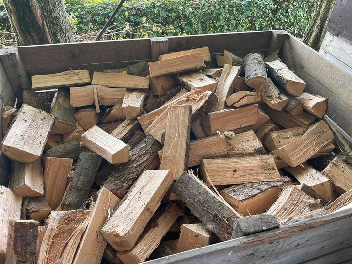 Haardhout mix Eik-Beuk | openhaardhout | kachelhout, Tuin en Terras, Haardhout, Blokken, Eikenhout, 3 tot 6 m³, Ophalen of Verzenden