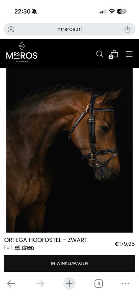 Mrs Ros Ortega hoofdstel, Dieren en Toebehoren, Paarden en Pony's | Hoofdstellen en Tuigage, Nieuw, Springen, Ophalen of Verzenden