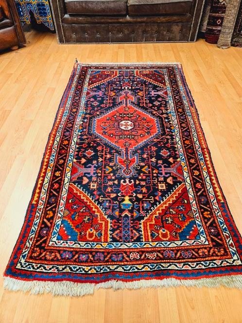 Perzisch Handgeknoopt Hamadan Tapijt. Prachtige kleuren!, Antiek en Kunst, Antiek | Kleden en Textiel, Ophalen of Verzenden