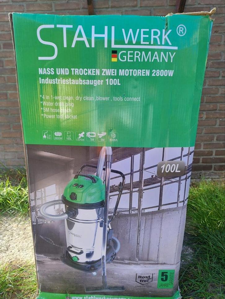 Stahlwerk Industriële Nat/Droog Stofzuiger 100L, Zakelijke goederen, Machines en Bouw | Industrie en Techniek, Ophalen