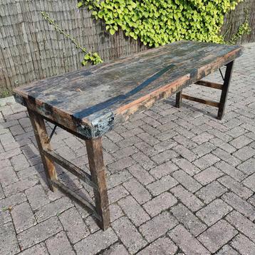 Stoere oude markttafel uit India | Pimpskuorke Ureterp  beschikbaar voor biedingen