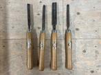 Set van 4 Kirschen Houtbeitels, Doe-het-zelf en Verbouw, Gereedschap | Handgereedschap, Ophalen of Verzenden, Gebruikt