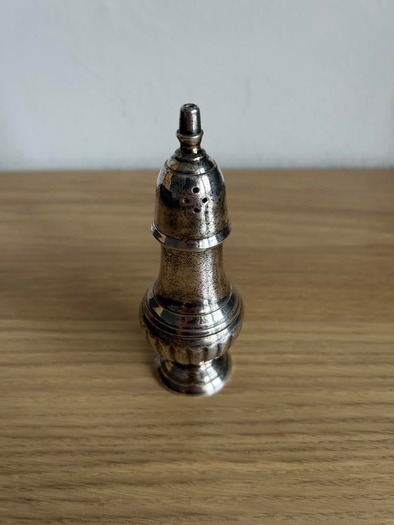 Verzilverde Zout en Peper Set, Antiek en Kunst, Ophalen of Verzenden, Zilver