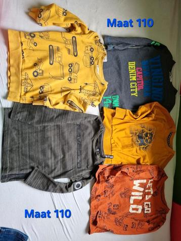 5 longsleeves en truien maat 110 beschikbaar voor biedingen