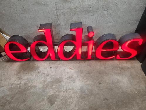 Eddies Lichtbak met led verlichting defecte neon Uniek Eddie, Verzamelen, Merken en Reclamevoorwerpen, Zo goed als nieuw, Lichtbak of (neon) lamp
